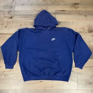 Vintage 90’s Nike Men’s Size XXL Purple Hoodie Sweatshirt Swoosh Logo Pocket